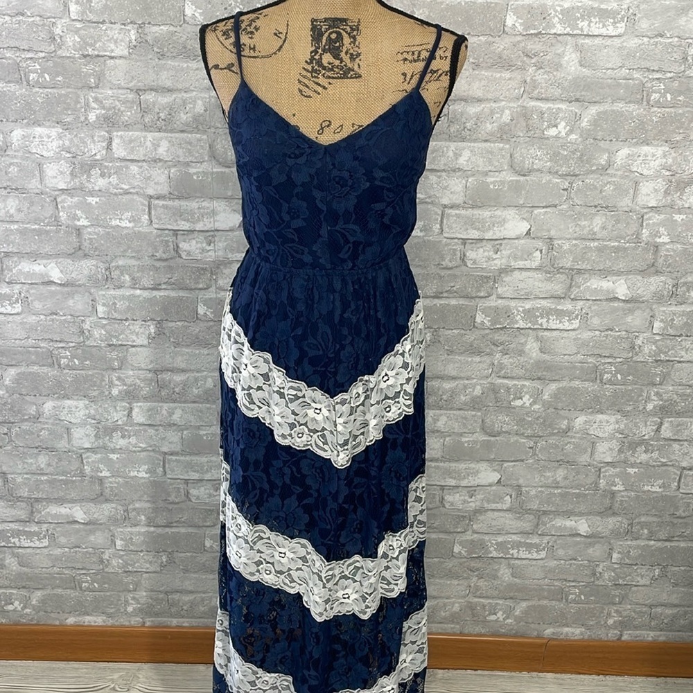 Nikibiki Floral Lace Overlay Maxi Dress
